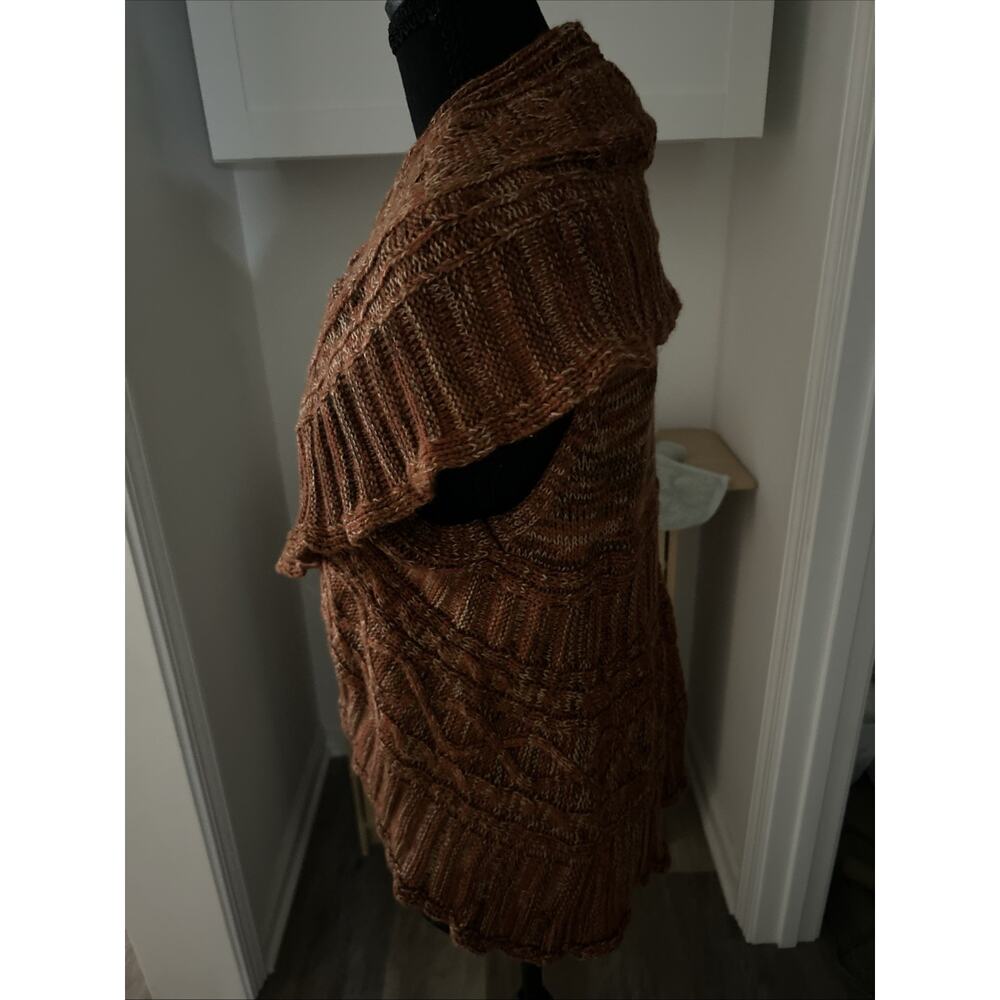 Reference Point Open Front Fall Ruffle Shawl Sz M - Picture 7 of 8